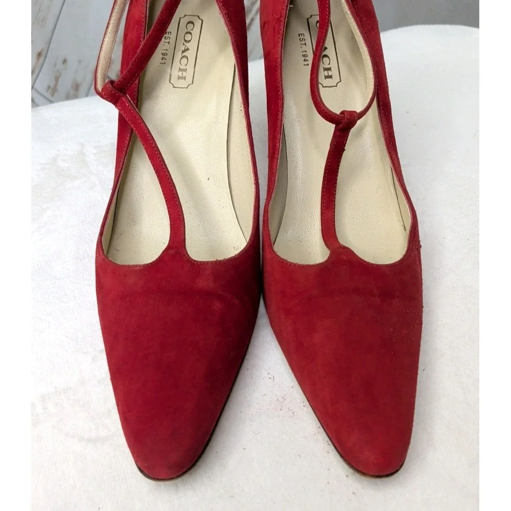 Coach Marjorie‎ Red Suede Heels